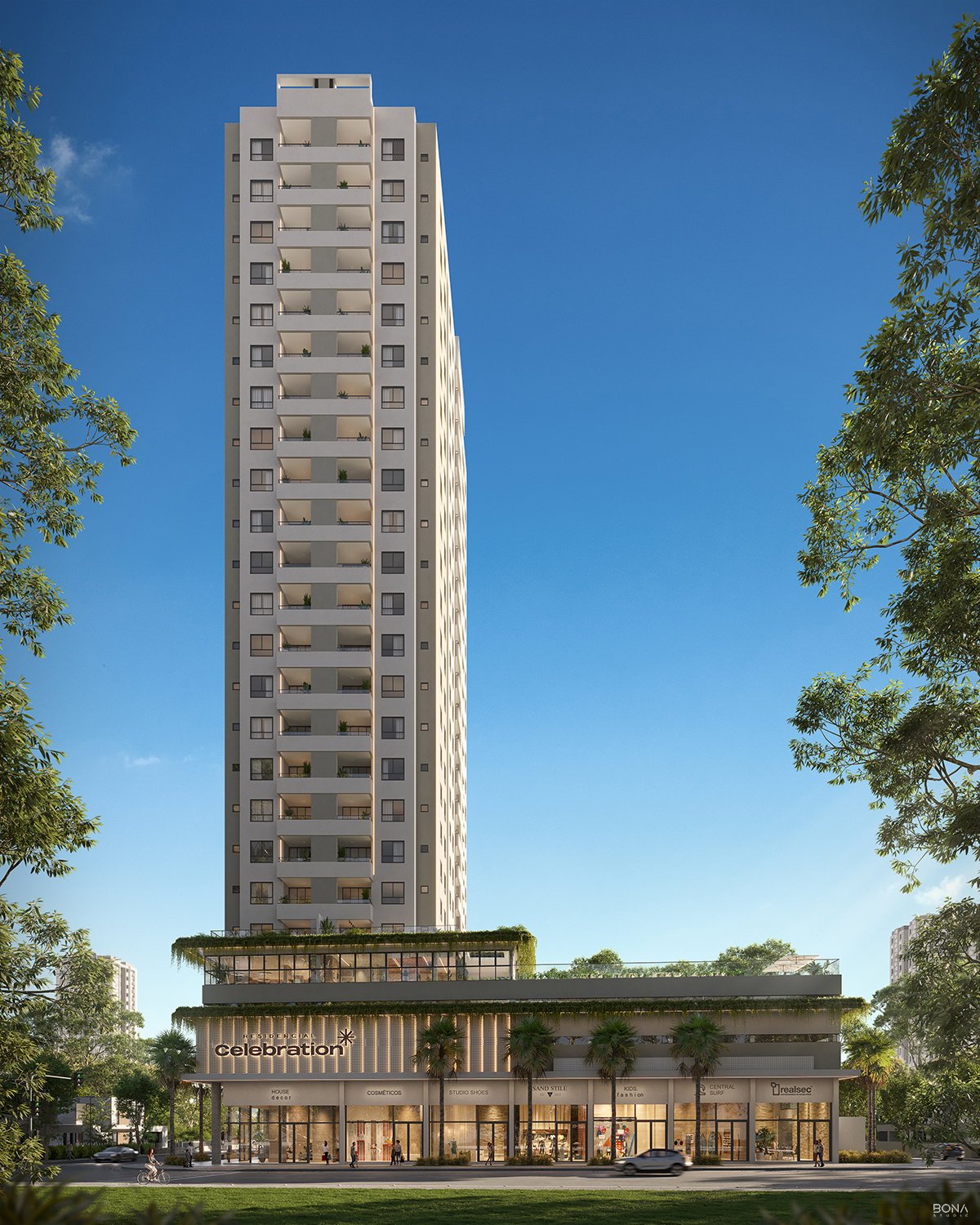 aplat-realsec-celebration-fachada-03 Apartamento no Residencial Celebration em Balneário Piçarras (SC) | REALSEC