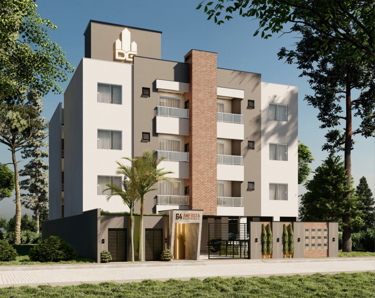 dg-ametista-fachada-01 Apartamento no Residencial Ametista em Blumenau (SC) | DG