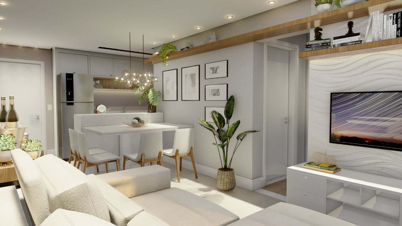dg-ametista-living-02 Apartamento no Residencial Ametista em Blumenau (SC) | DG