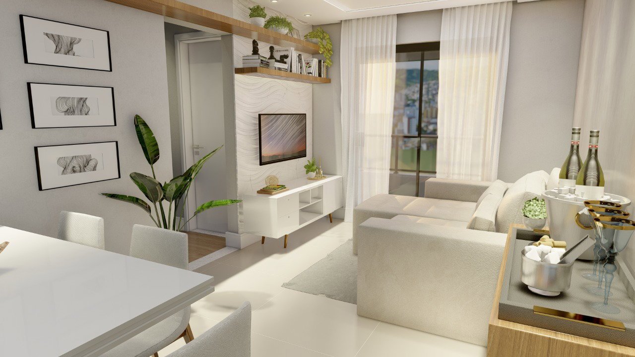 dg-ametista-living-05 Apartamento no Residencial Ametista em Blumenau (SC) | DG