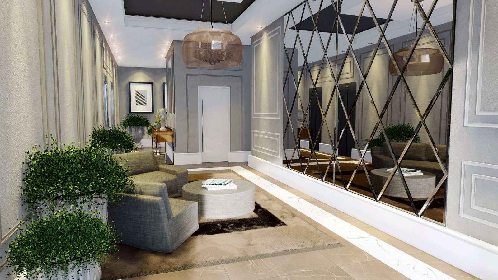 dg-grand-palace-hall-01 Apartamento no Residencial Grand Palace em Timbó (SC) | DG