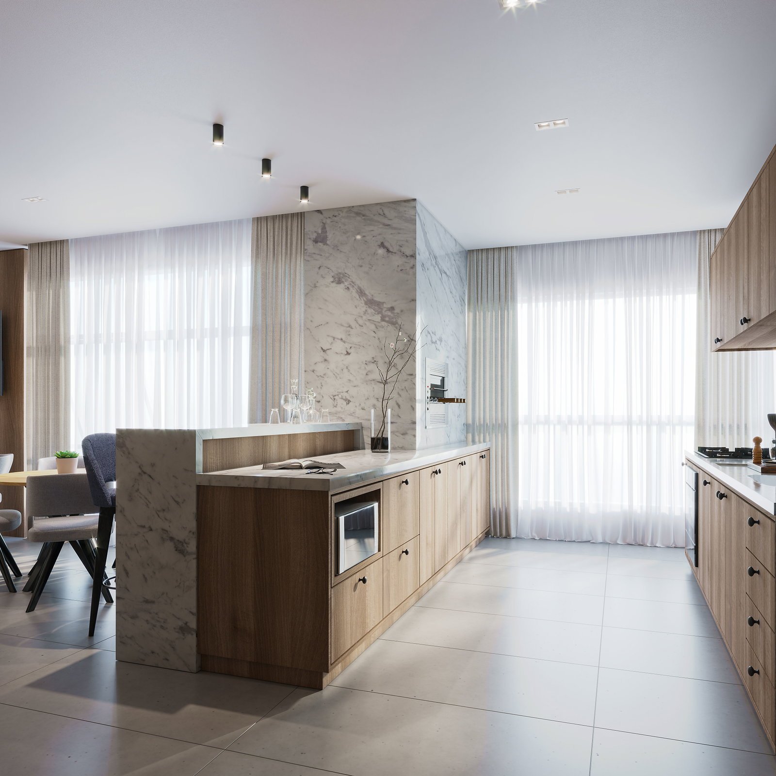 hr-sul-malta-cozinha-01 Apartamento no Residencial Malta em Penha (SC) | HR SUL