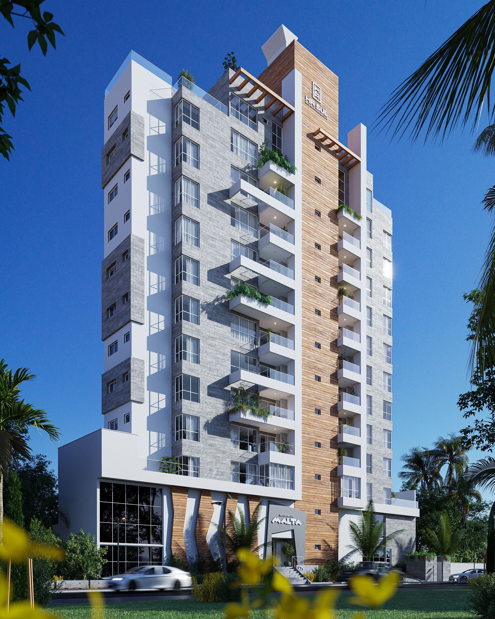 hr-sul-malta-fachada-02 Apartamento no Residencial Malta em Penha (SC) | HR SUL