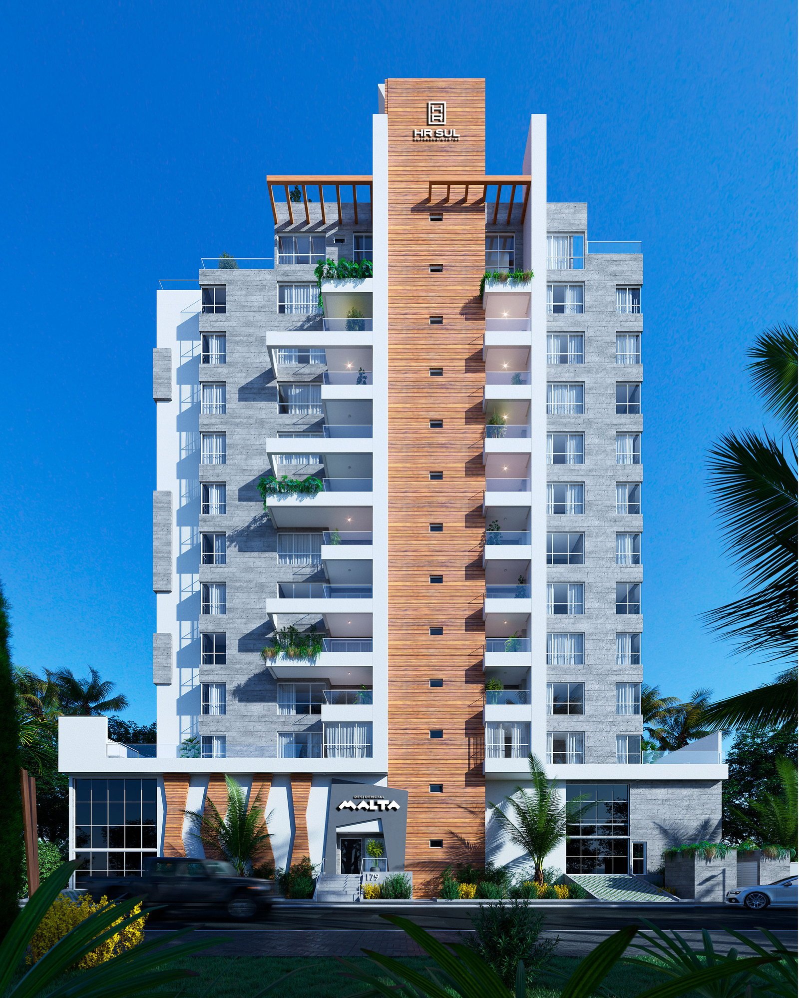 hr-sul-malta-fachada-03 Apartamento no Residencial Malta em Penha (SC) | HR SUL