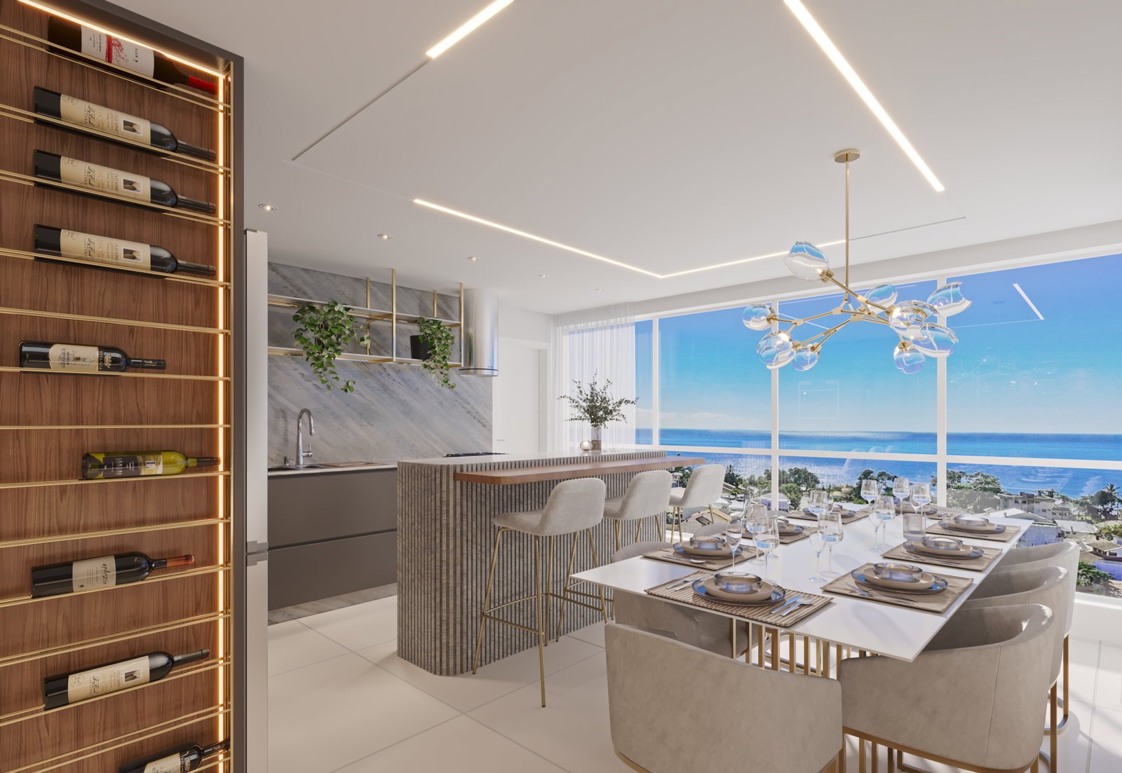 premier-fonte-della-vita-living-01 Apartamento no Fonte Della Vita em Penha (SC) | PREMIER