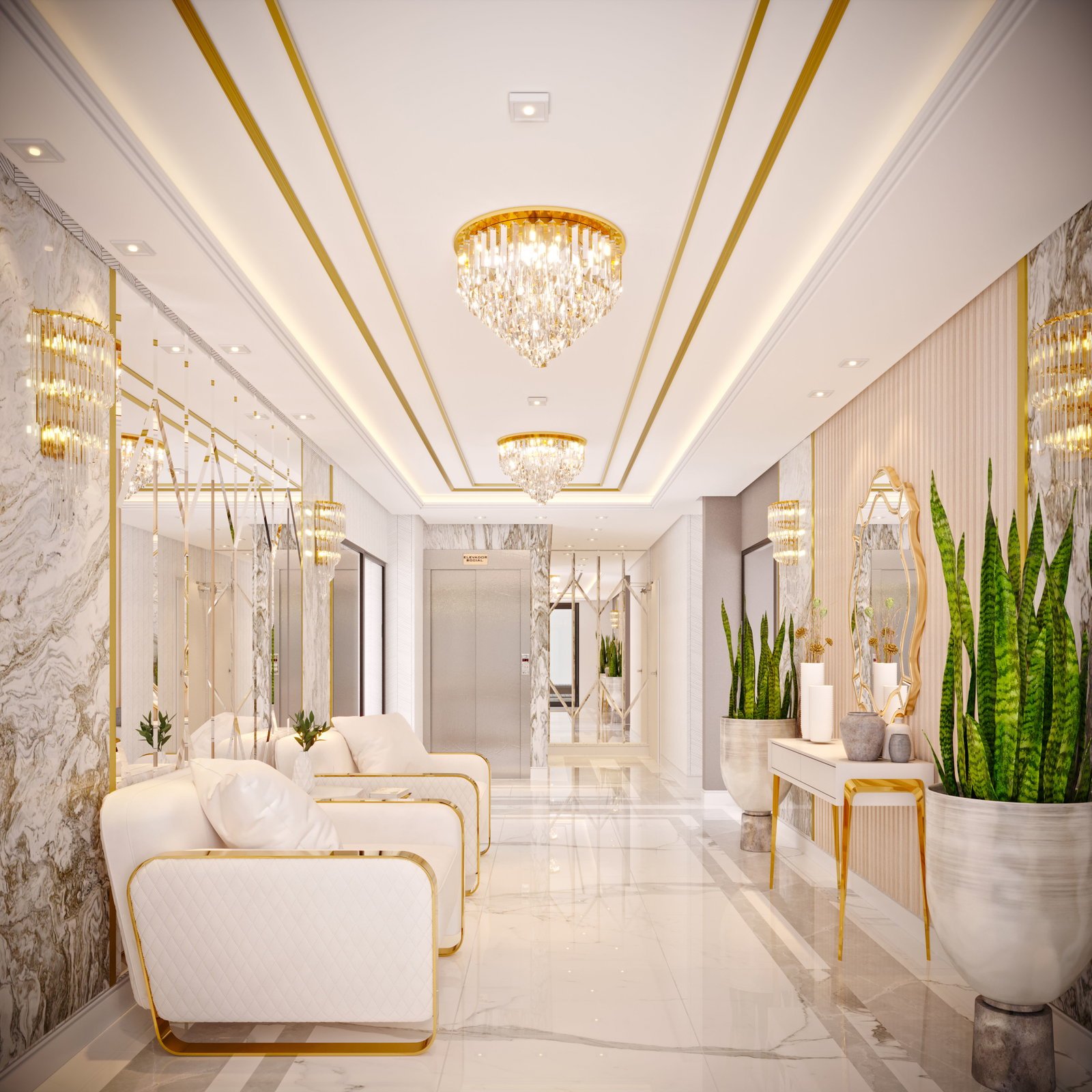 premier-golde-green-hall-01 Apartamento no Golden Green Residence em Penha (SC) | PREMIER