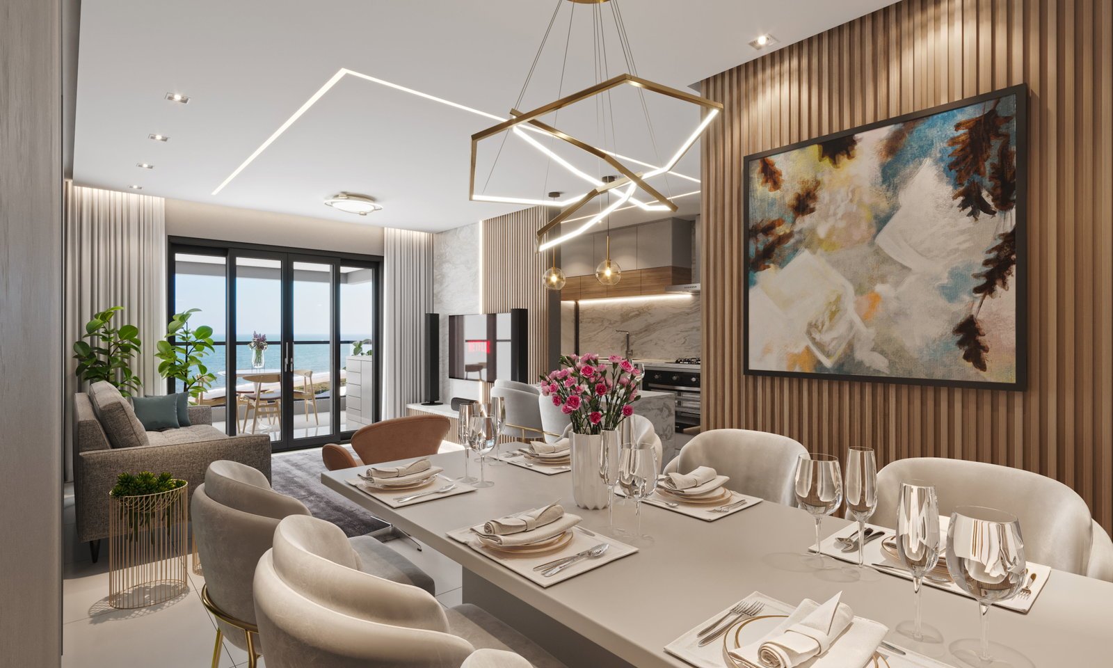 premier-golde-green-sala-jantar-02 Apartamento no Golden Green Residence em Penha (SC) | PREMIER