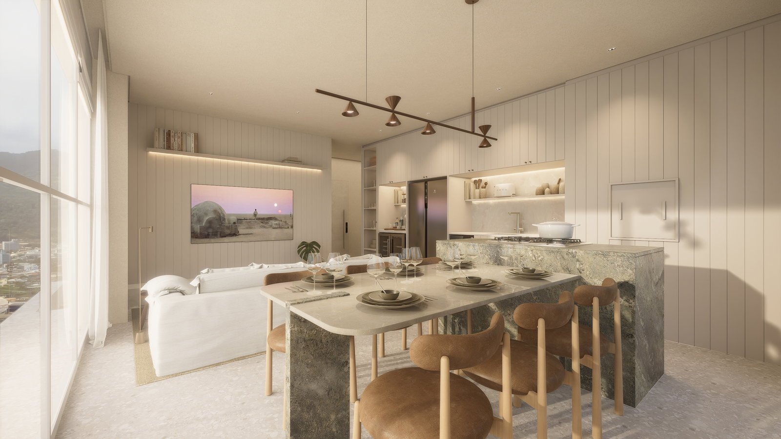 torresani-tauri-living-01 Apartamento no Tuari em Porto Belo (SC) | SCELTA