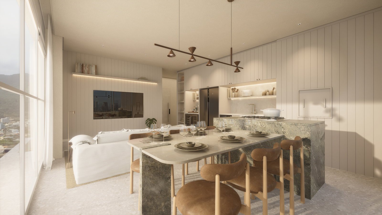 torresani-tauri-living-02 Apartamento no Tuari em Porto Belo (SC) | SCELTA