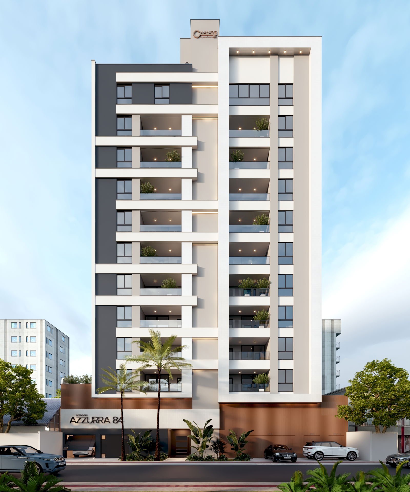 aplat-chaves-azzurra-fachada-01 Apartamento no Residencial Azzurra em Navegantes (SC) | CHAVES