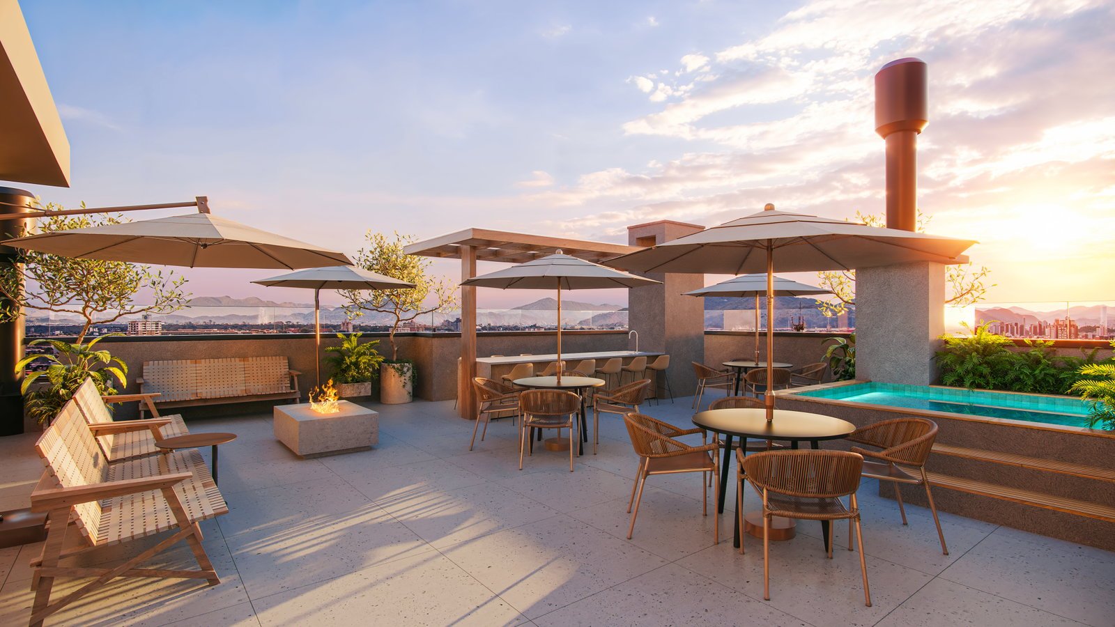 aplat-dinamica-vista-sunset-rooftop Apartamento no Vista Sunset em Itajaí (SC) | DINÂMICA