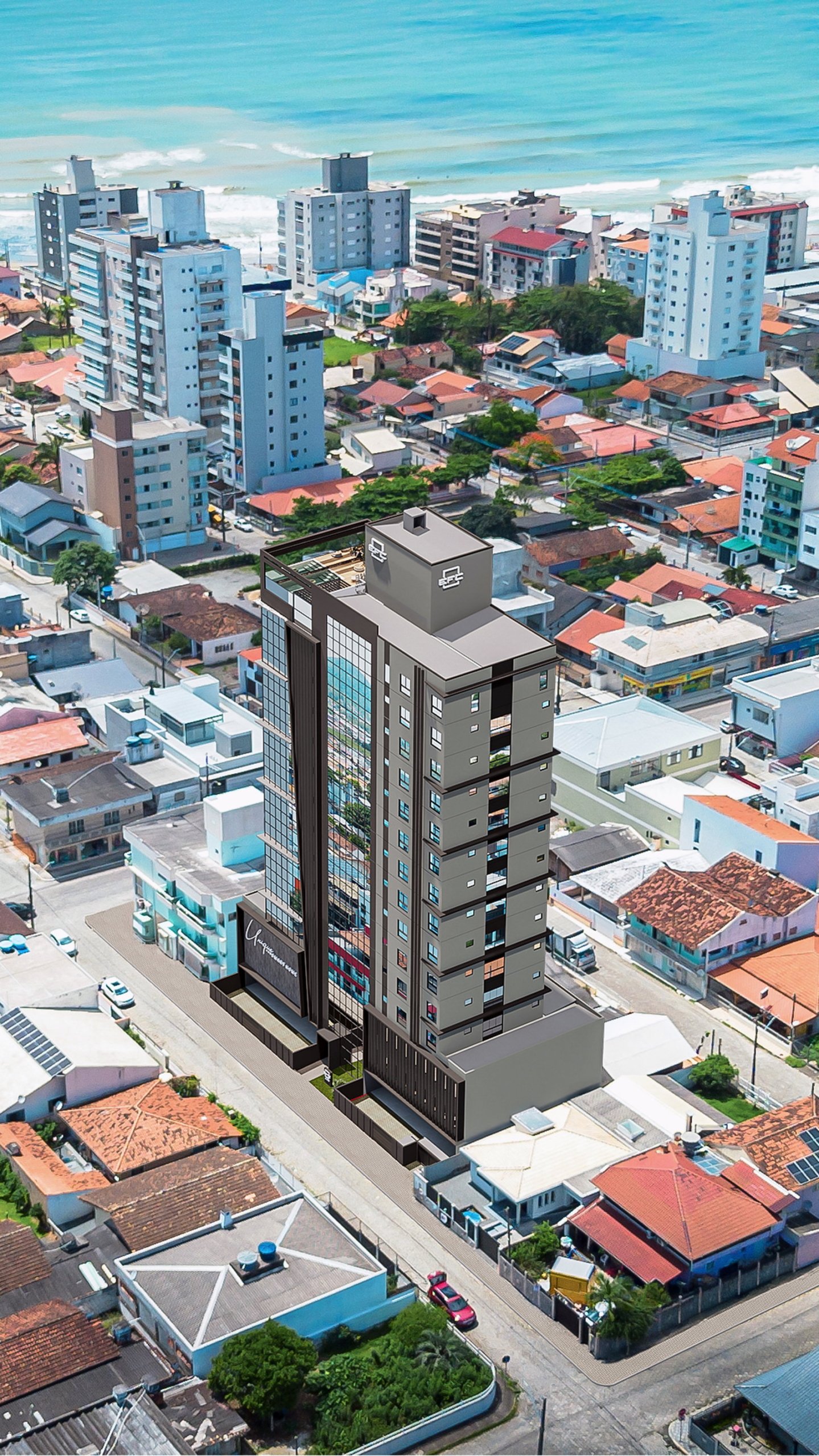 aplat-efc-unique-fachada-06 Apartamento no Unique Smart Home em Navegantes (SC) | EFC