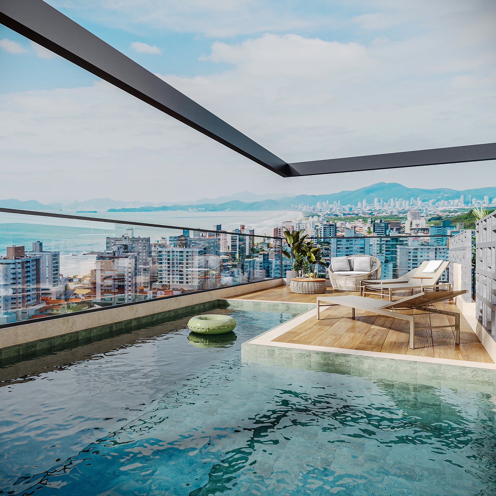 aplat-efc-unique-piscina-02 Apartamento no Unique Smart Home em Navegantes (SC) | EFC