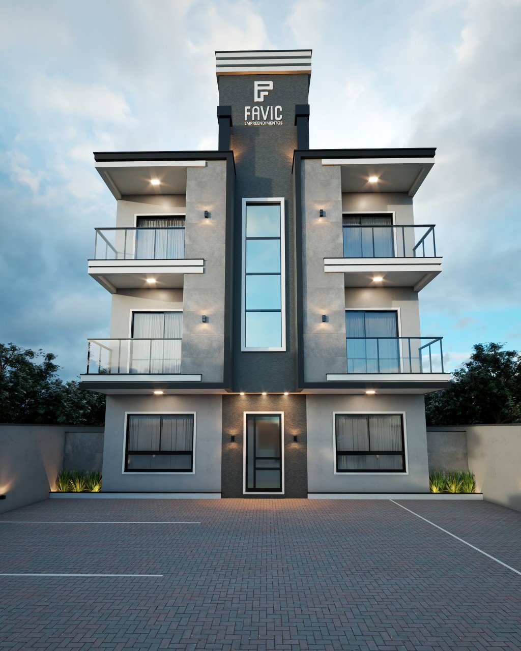 aplat-favic-adhara-fachada-01 Apartamento no Adhra Residence em Navegantes (SC) | FAVIC