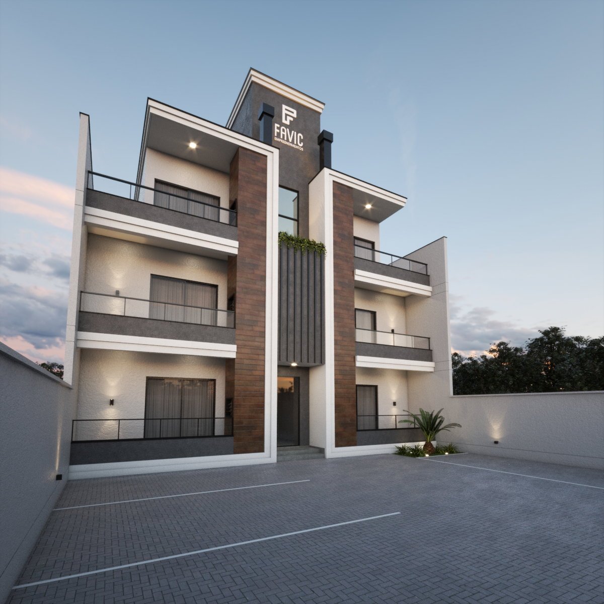 aplat-favic-aludra-fachada-03 Apartamento no Aludra Residence em Navegantes (SC) | FAVIC