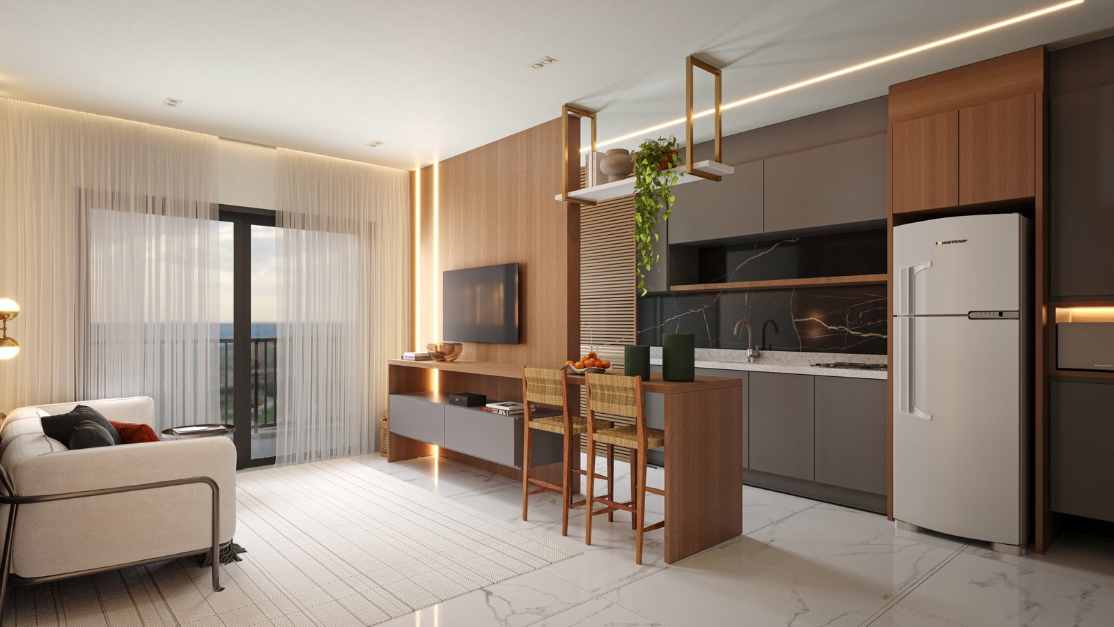aplat-fx-vicenzza-living-01 Apartamento no Vicenzza Residence em Navegantes (SC) | FX