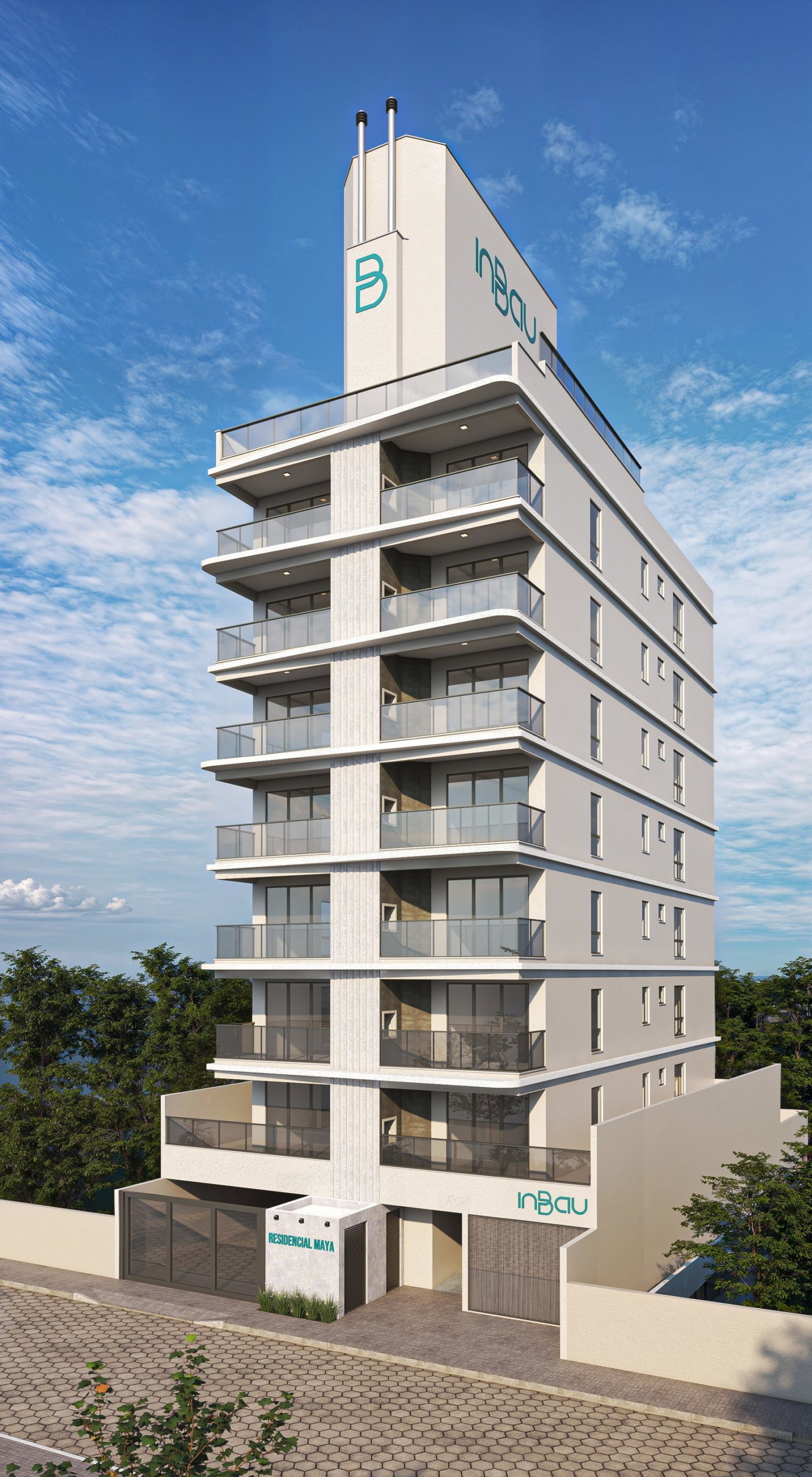 aplat-inbau-maya-fachada-04 Apartamento no Residencial Maya em Navegantes (SC) | INBAU
