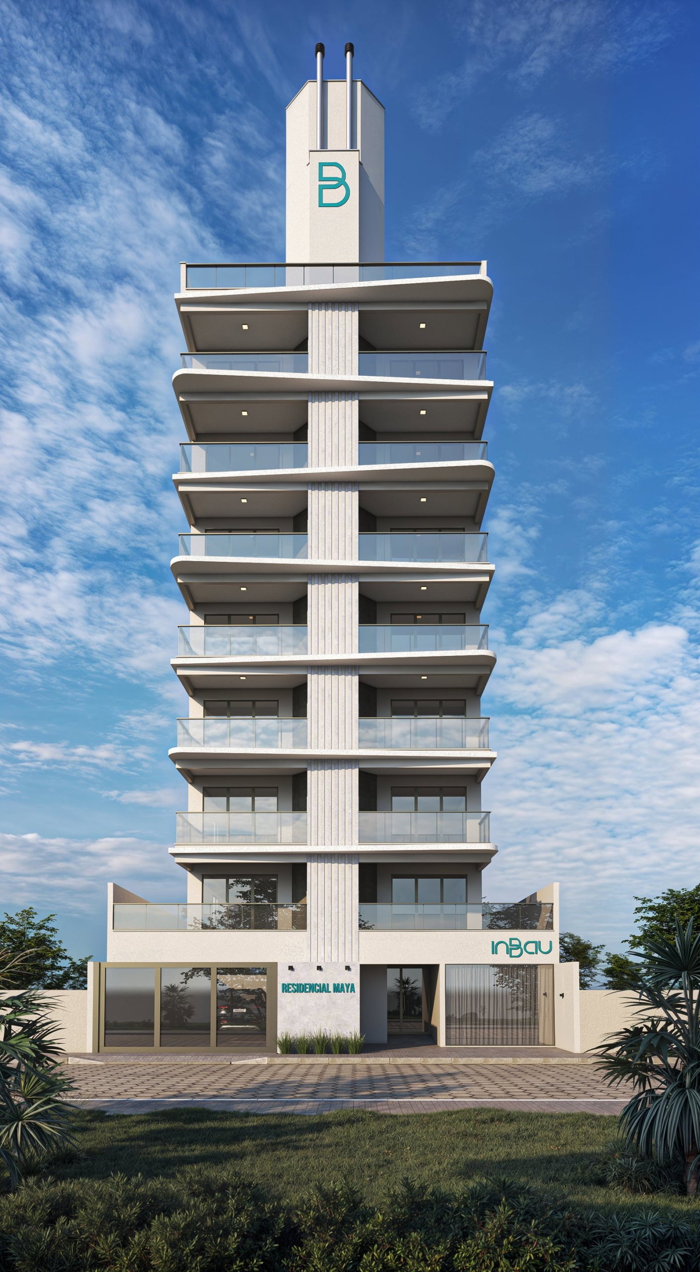 aplat-inbau-maya-fachada-05 Apartamento no Residencial Maya em Navegantes (SC) | INBAU