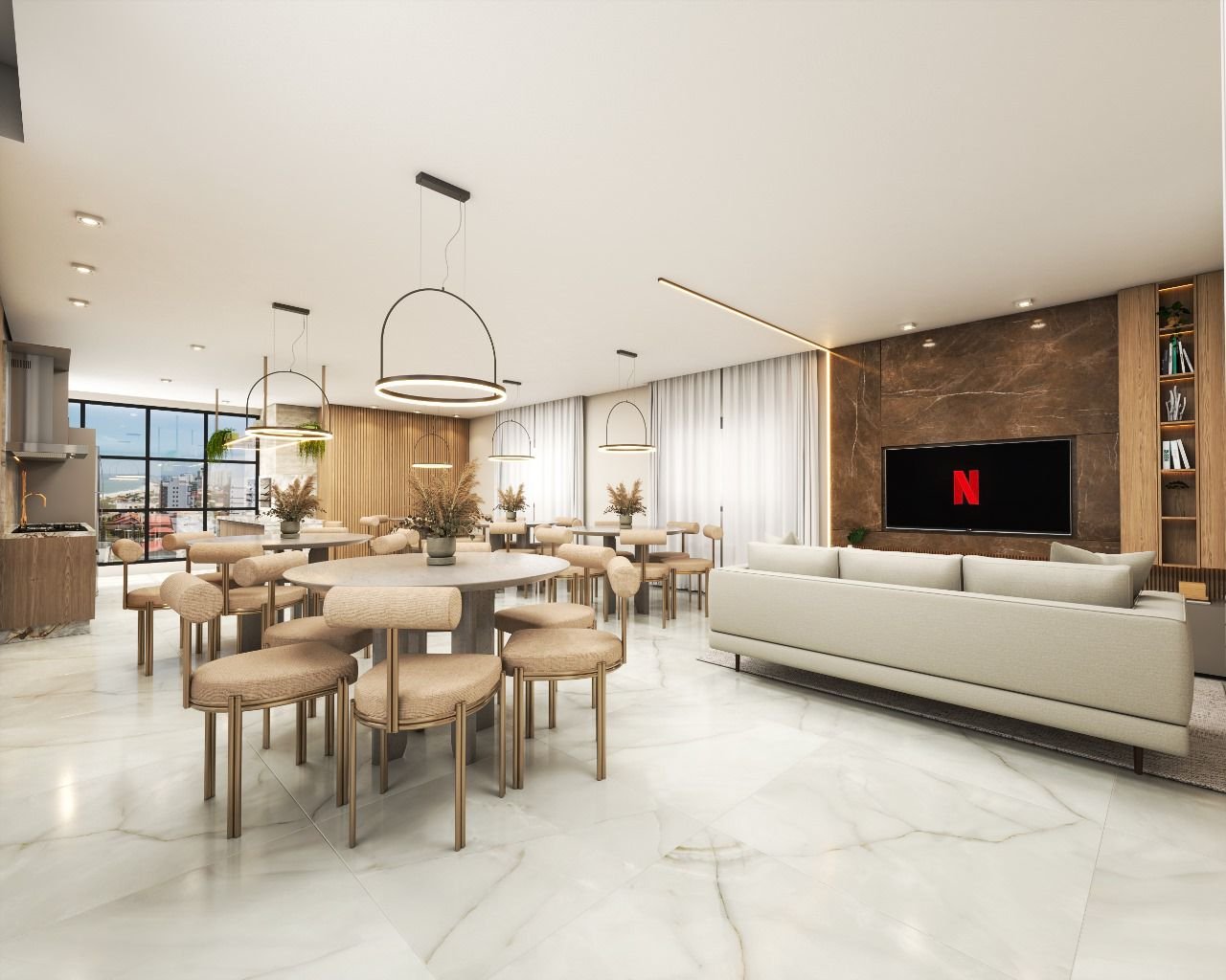 aplat-isensee-revine-lago-living-01 Apartamento no Residencial Revine Lago em Navegantes | ISENSEE