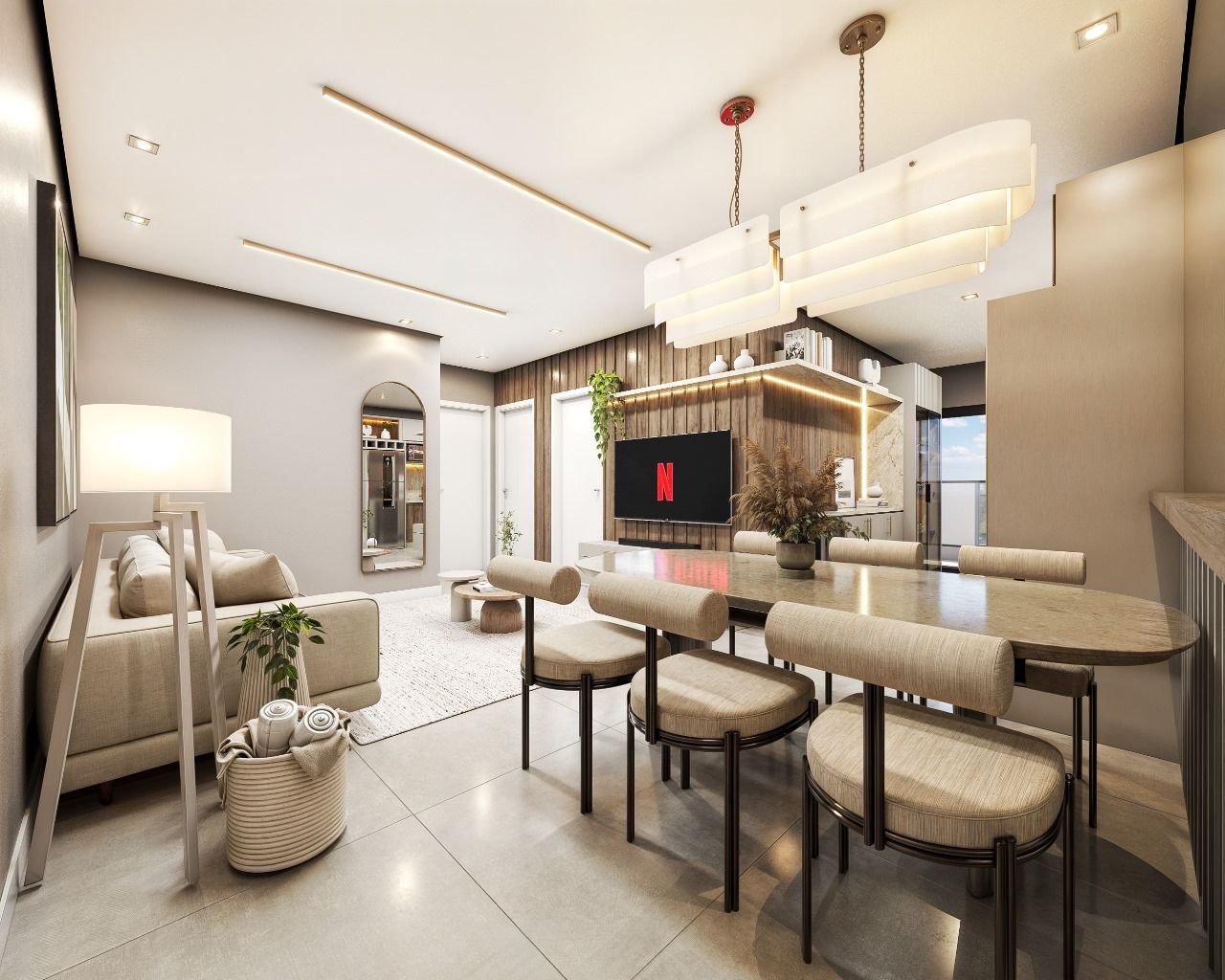 aplat-isensee-revine-lago-living-02 Apartamento no Residencial Revine Lago em Navegantes | ISENSEE