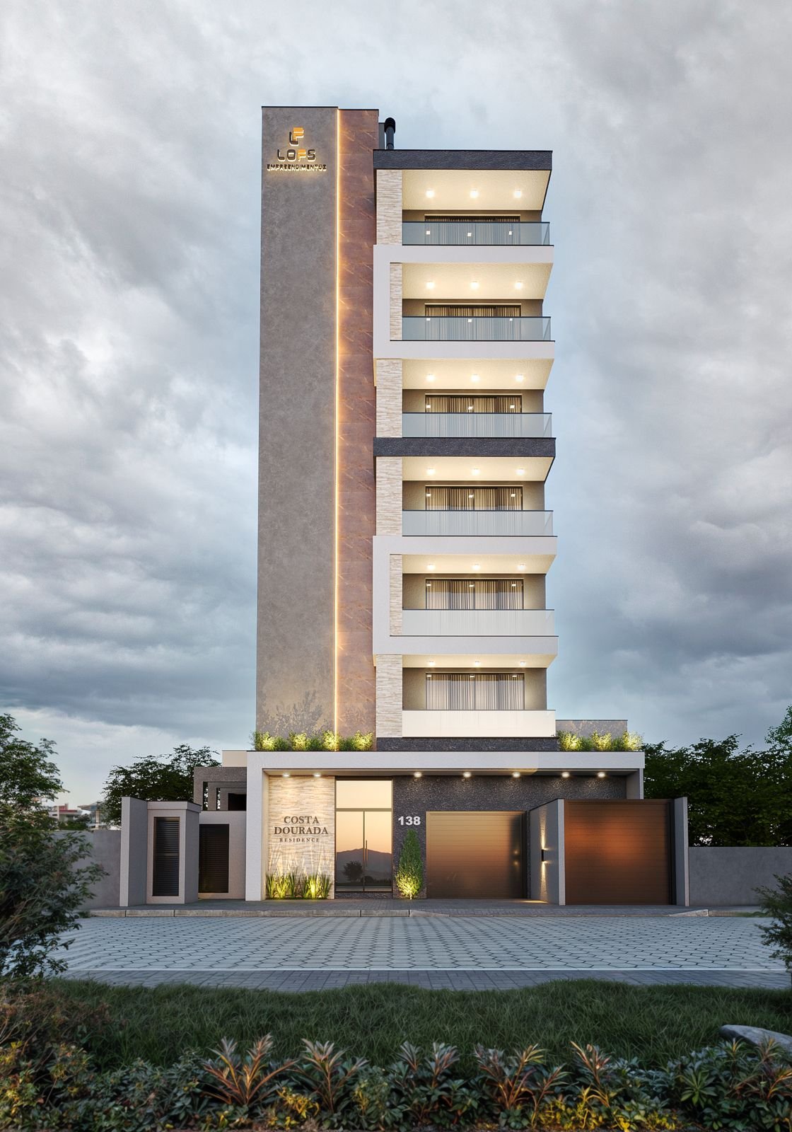 aplat-lofts-costa-dourada-fachada-01 Apartamento no Residencial Costa Dourada em Navegantes (SC) | LOFS