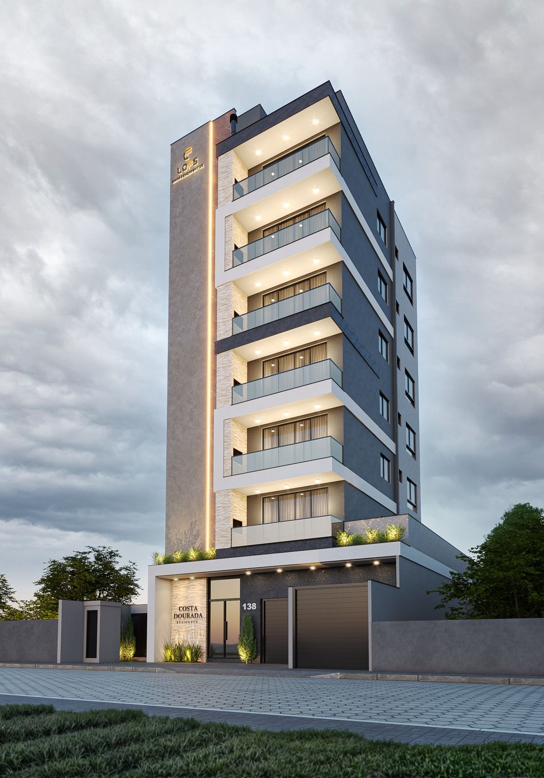 aplat-lofts-costa-dourada-fachada-02 Apartamento no Residencial Costa Dourada em Navegantes (SC) | LOFS