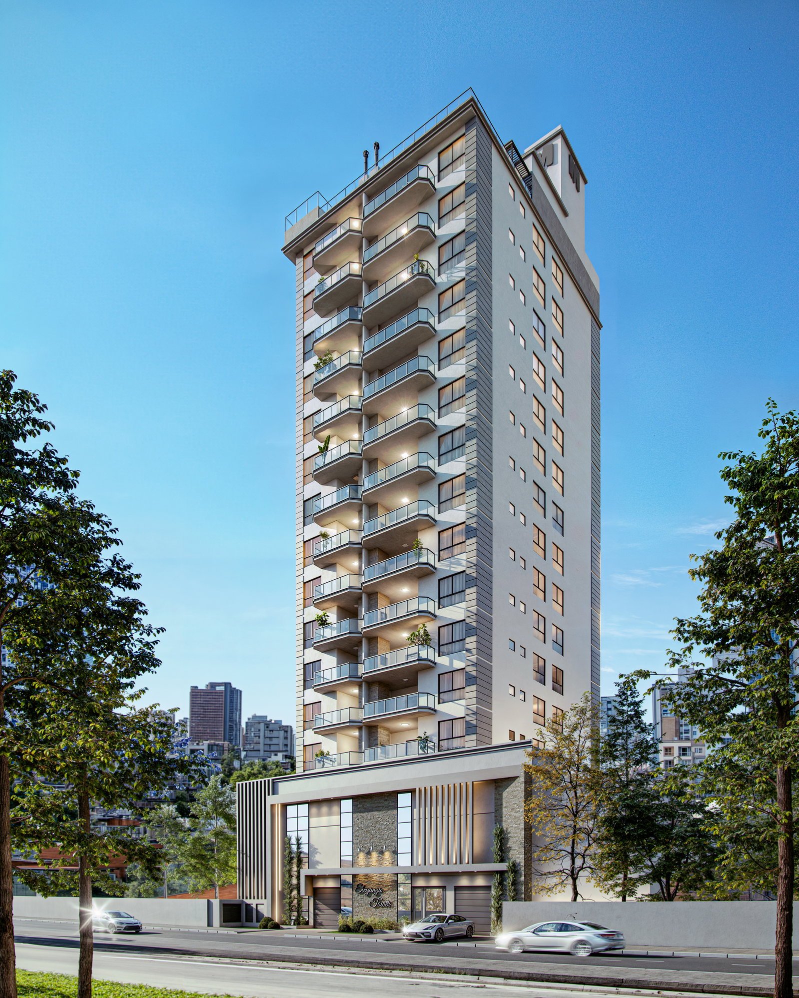 aplat-medeli-eleganza-fachada-01 Apartamento no Eleganza Tower em Navegantes (SC) | MEDELI